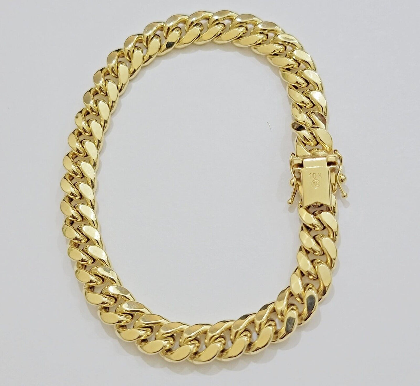 Real 10k Yellow Gold Bracelet 9mm Miami Cuban Link Men's 8.5" inch 10kt Unisex