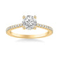 Real 14k Yellow Gold IGI Certified 1.25CT Lab Created Diamond Ring Round VS