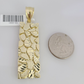 10k Gold Byzantine Chain Nugget Charm Pendant SET REAL 10kt 3mm 18"-28" 10Kt