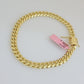 Real 14k Yellow gold bracelet Miami Cuban Link 7mm 8.5 Inch Men's Solid 14kt