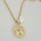 Real 10k Gold Chain Pendant SET World Is Your Charm Miami Cuban Link Necklace