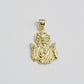 Real 10k Yellow Gold Rope Chain Charm Jesus Head Pendant SET 3mm Necklace