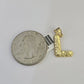 10k Gold Initial L Charm Rope Chain 16"-26" 2.5mm SET Necklace Alphabet Pendant