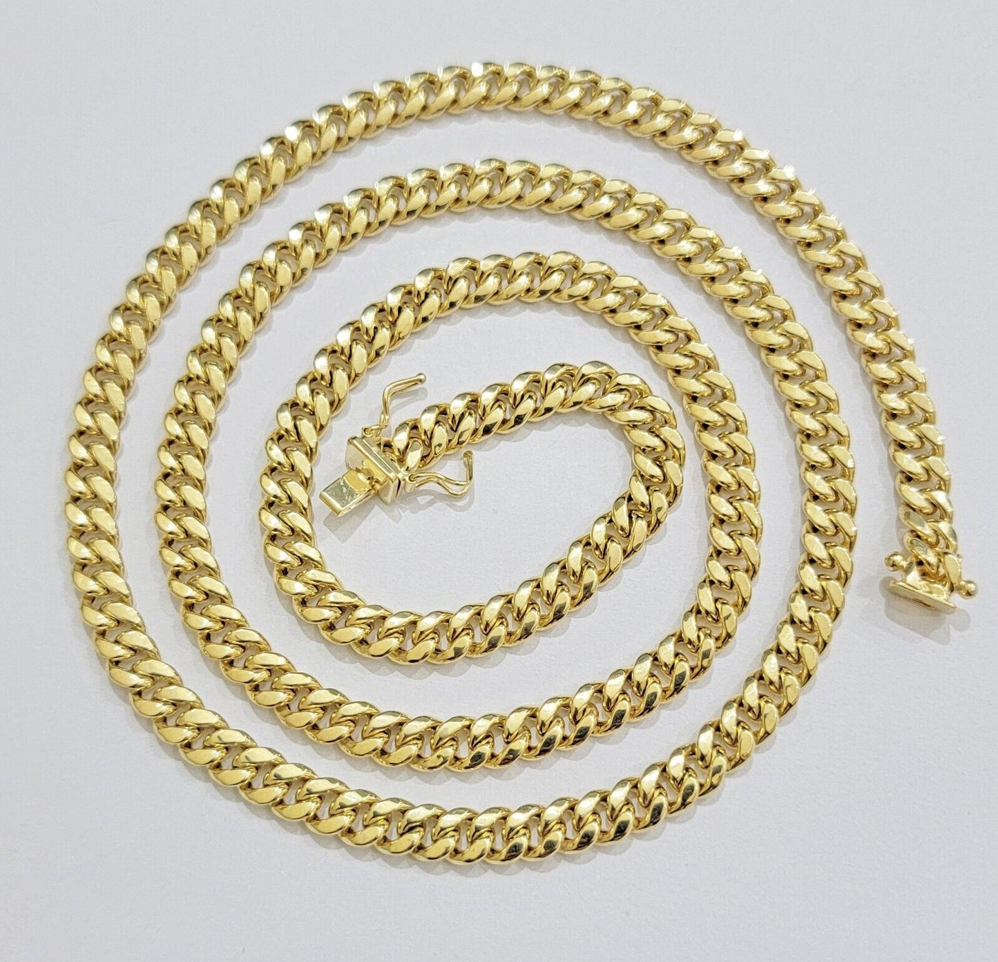 Mens 10k Gold Chain Necklace 6mm Miami Cuban Link 18 - 28 Inch REAL 10kt Yellow