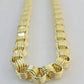 Mens 10k Yellow Gold Necklace Box Byzantine Chain 12mm 22"- 30 inch REAL 10kt