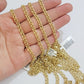 Real 10k Gold Kids Chino Chain Necklace 16 Inch 5mm SOLID 10KT Yellow Gold