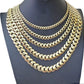 Real 10k Yellow Gold Necklace Link Chain Royal Cuban 7mm- 15mm 20 22 24 26 Inch