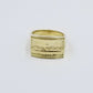 REAL 10k Yellow Gold Last Supper Ring Cross Design Men's Ring, Size 12