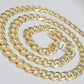 Real 10k Gold Chain Cuban Curb Link 10mm 18 in - 30 Inch Mens Solid 10kt Yellow