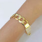 Real 10k Yellow Gold Bracelet Mens Cuban curb Link ID Name Plate Solid 13mm 9"