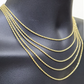 Solid 18k Gold Rope Chain Necklace 2mm 20'' Inch Real Men Women, 18ktYellow Gold