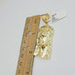 Real 10k Yellow Gold charm Pendant Jesus Head 2 Inch For Men's 10KT / CAL