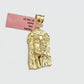 Real 14k Gold Charm Pendant Jesus Head 14kt Yellow Gold For Men Diamond Cuts