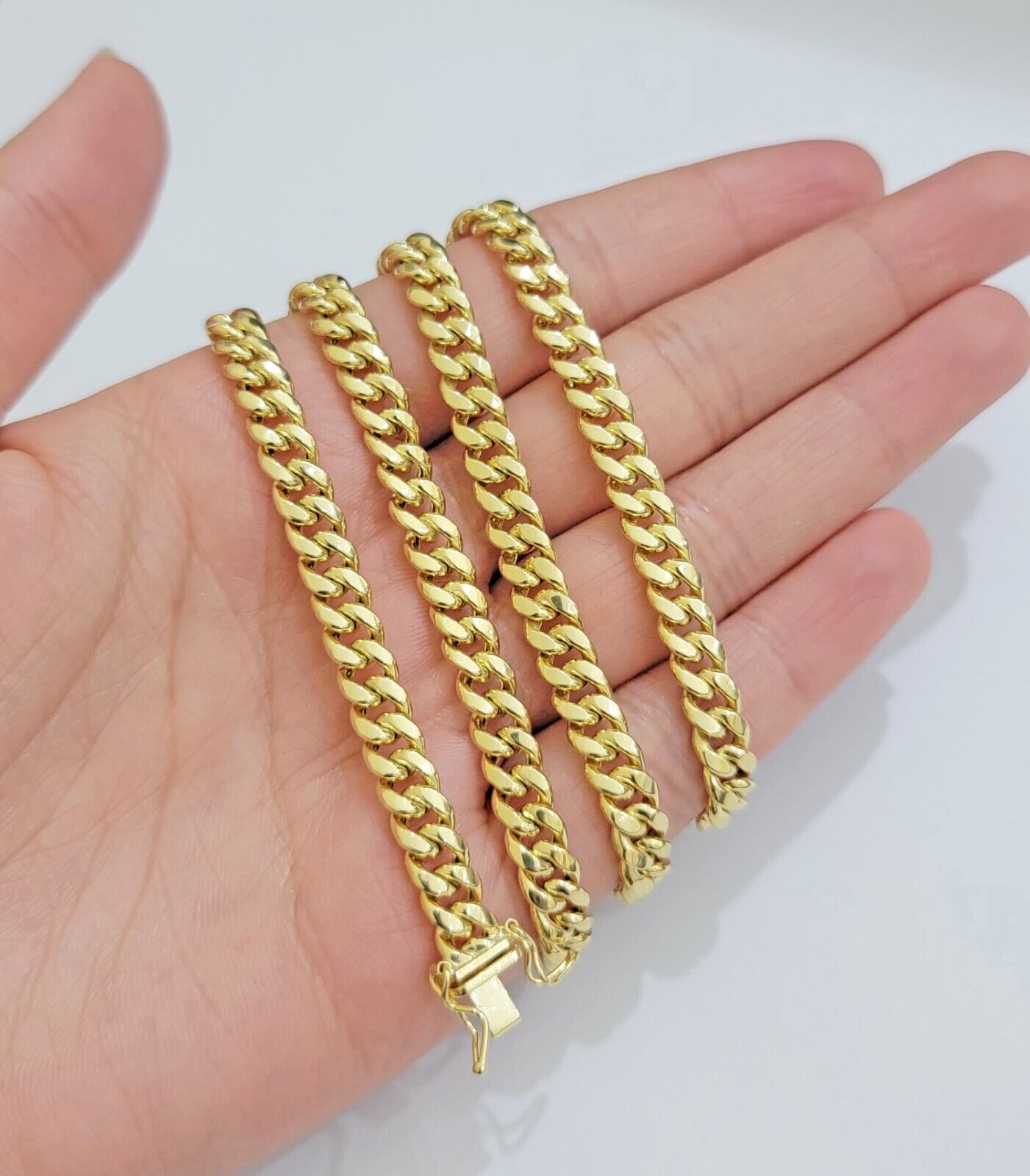 Mens 10k Gold Chain Necklace 6mm Miami Cuban Link 18 - 28 Inch REAL 10kt Yellow