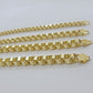 10k Yellow Gold Necklace Box Byzantine Chain 4mm 5mm 6mm 7mm 18 in- 30 in REAL