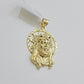 Real 10k Gold Charm Pendant Jesus Head 10kt Yellow Gold Genuine for Men's