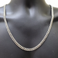 Real 10k Solid White Gold Necklace Miami Cuban Chain 7mm 26" inch 10kt Unisex