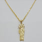 REAL 10k Gold Pendant & Solid Rope Chain Necklace 18" - 24 Inch Saint Jude Charm