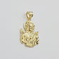 Real 10k Yellow Gold Rope Chain Charm Jesus Head Pendant SET 3mm Necklace