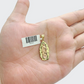Real 10k Yellow Gold Virgin Mary Pendant 10kt Gold Charm For Necklace