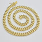 Real 10k Gold Chain Necklace Miami Cuban Link 7mm 18" - 30 Inch Mens 10kt Yellow