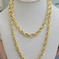 6mm 10k Gold Rope Chain Necklace 22 Inch Mens REAL 10kt Yellow Gold Strong SOLID