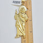 Real 10k Yellow Gold Charm Saint Juda Pendant Men's 3.5 Inch Jude the Apostle