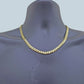 Real 10K Yellow Gold Royal Monaco Chain 8mm chain Necklace Unisex 20-26'' inches