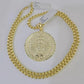 10k Gold Byzantine Necklace Mayan Calendar charm Pendant REAL 10kt Men's SET