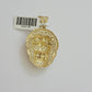 Real 10k Yellow Gold Pendant Lion Head charm 1.5 Inch, Men's 10KT / CAL