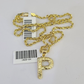 10k Gold Initial P Charm Rope Chain 16"-26" 2.5mm SET Necklace Alphabet Pendant