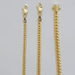 Real 18k Gold Chain Necklace Miami Cuban Link 2.5-4mm 18-26 Inch SOLID Men Women