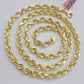 6mm 10k Gold Rope Chain Necklace 22 Inch Mens REAL 10kt Yellow Gold Strong SOLID