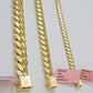 14k Yellow Gold Bracelet Miami Cuban Link 6mm -10 mm 7.5- 9 Inch REAL 14kt SOLID