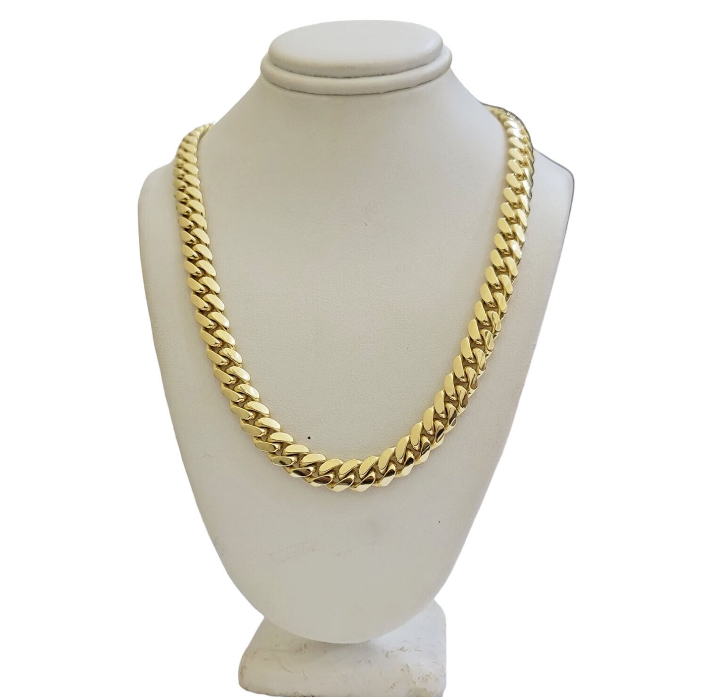 14k Yellow Gold Necklace 8mm Miami Cuban Link Chain 20 - 32 Inch REAL 14kt SOLID