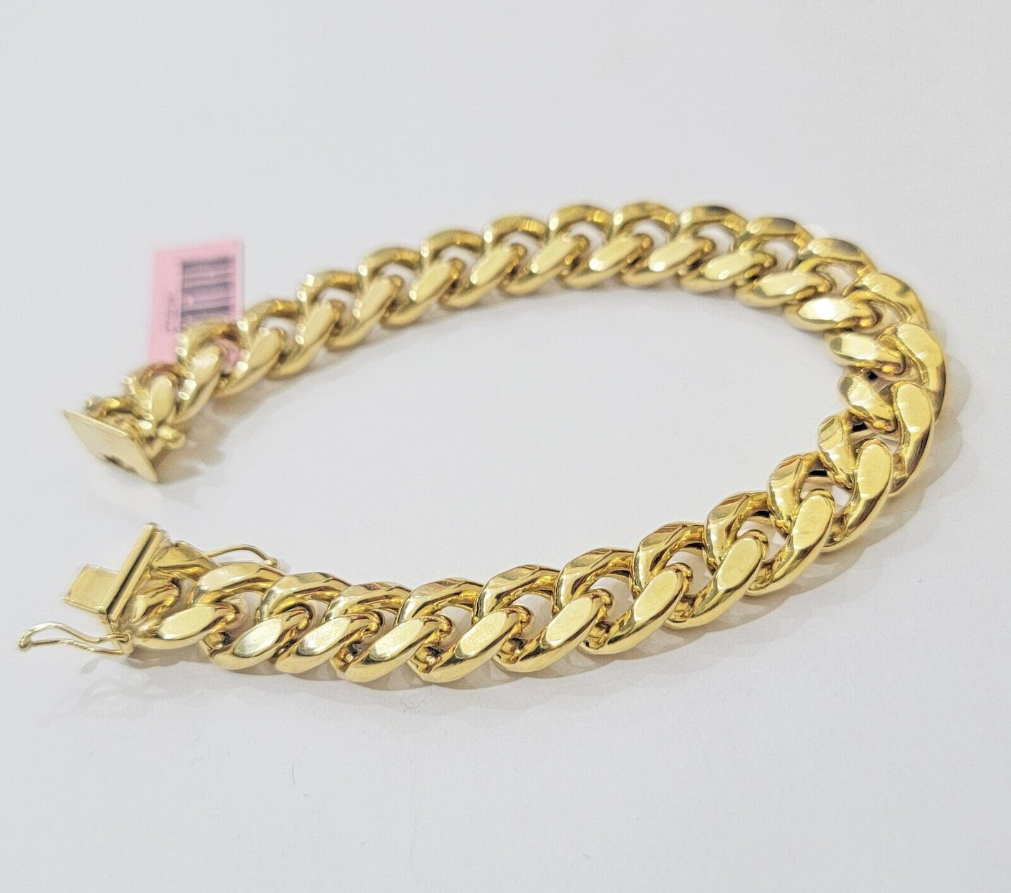 11mm 14k Gold Bracelet Miami Cuban Link 7"- 10 Inch Mens Real 14kt Yellow Gold
