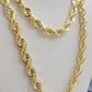 6mm 10k Gold Rope Chain Necklace SOLID Real 10kt Yellow Gold 18"-28" Diamond Cut