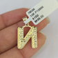 10k Gold Initial N Charm Rope Chain 16"-26" 2.5mm SET Necklace Alphabet Pendant