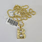 10k Gold Initial B Charm Rope Chain 16"-26" 2.5mm SET Necklace Alphabet Pendant
