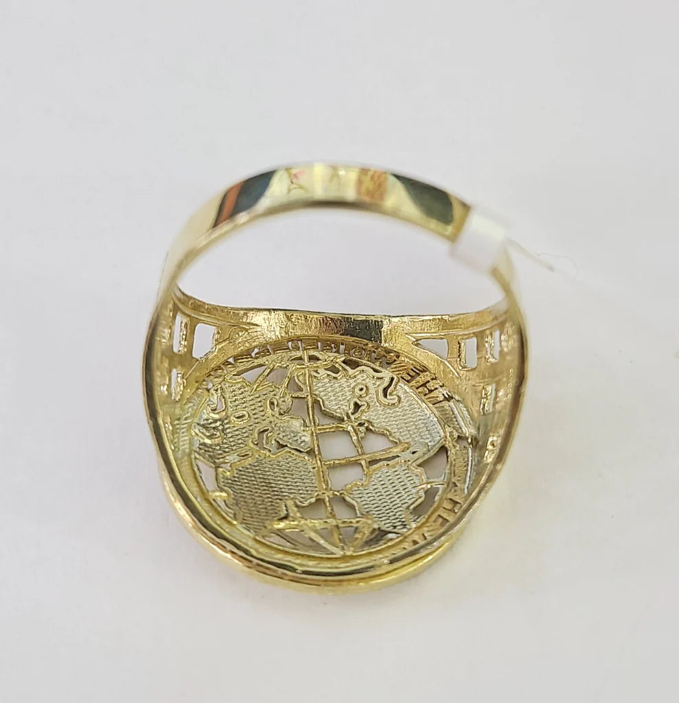 10k Yellow Gold World is Yours Ring Casual Band Genuine Brand New