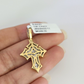 10K Solid Gold Miami Cuban Chain SET Diamond Jesus Cross Charm 18"-26" 2.5mm