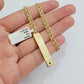 Kids 10k Yellow Gold Chino Bracelet ID Name Plate 5 Inch 4mm SOLID LINK REAL