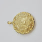 Real 10k Yellow Gold Charm Pendant Jesus Head Face & Virgin Mary 10KT For Men's