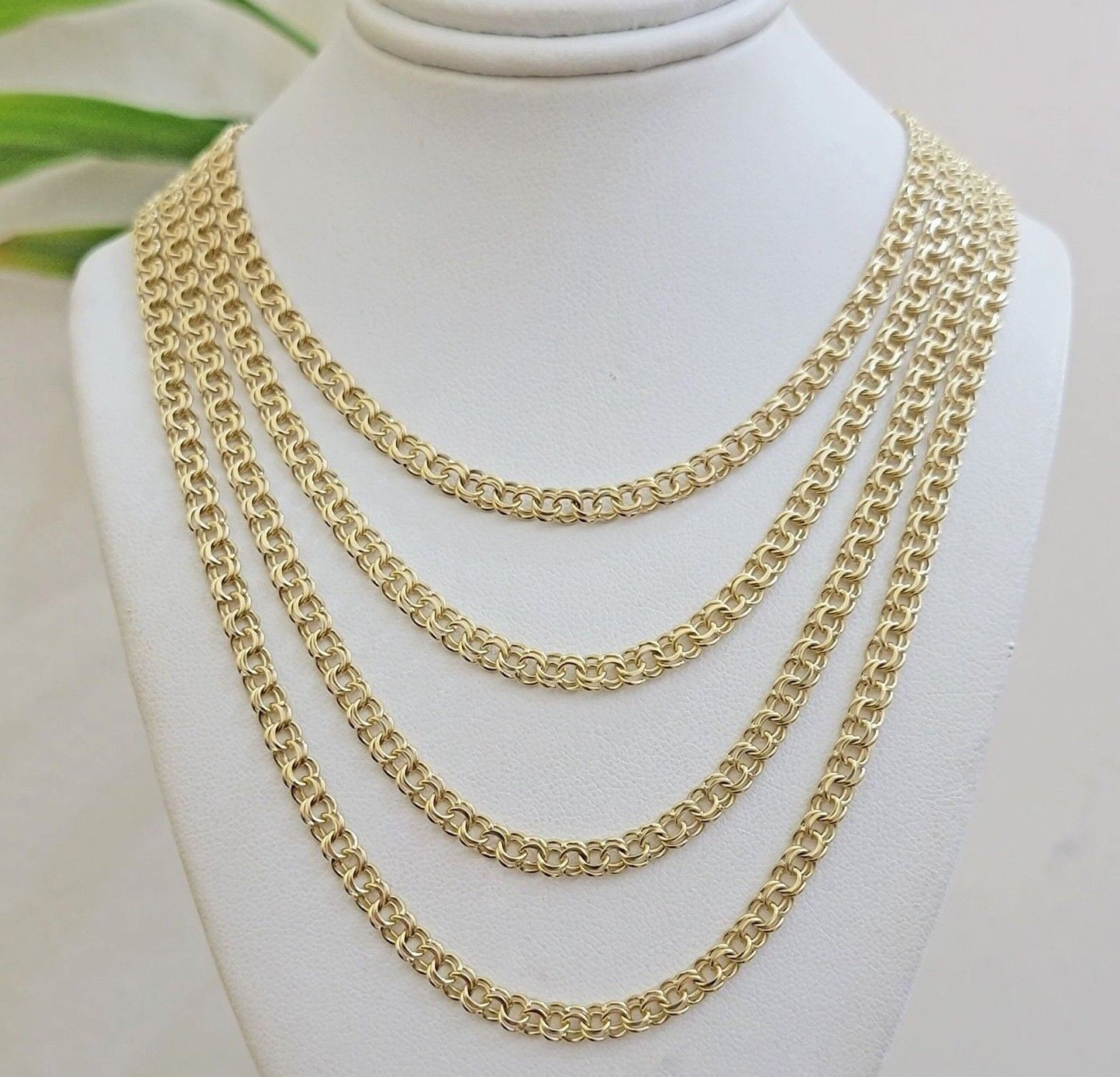 Real 10k Gold Necklace Chain Chino Link 5mm SOLID 16 - 24 Inch Men Women Kids