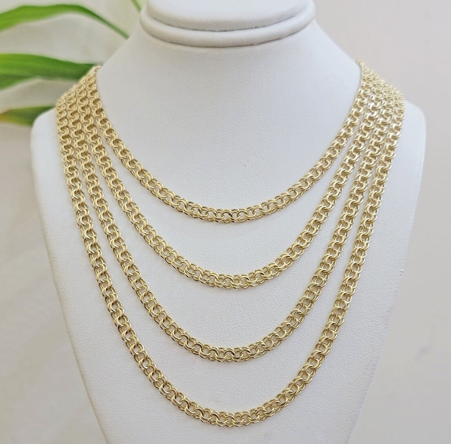 Real 10k Gold Kids Chino Chain Necklace 16 Inch 5mm SOLID 10KT Yellow Gold