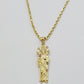 REAL 10k Gold Pendant & Solid Rope Chain Necklace 18" - 24 Inch Saint Jude Charm