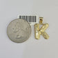 10k Gold Initial K Charm Rope Chain 16"-26" 2.5mm SET Necklace Alphabet Pendant