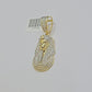 Real Diamond Charm Pendant Pharoah Head 10k Yellow Gold Solid For mens 1.5 Inch