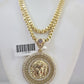 10k Gold Byzantine Chain Medusa Head Pendant SET REAL 10kt 3mm 18"-28" 10Kt