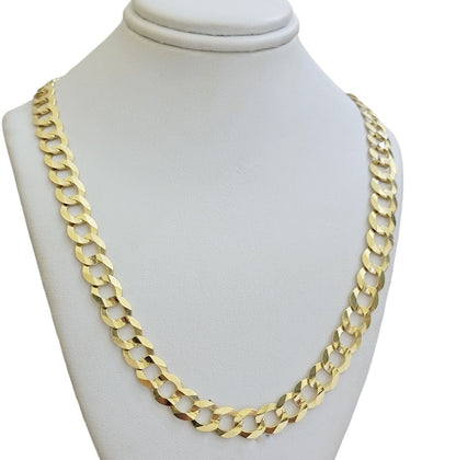 REAL 14k Gold Necklace Cuban Curb Link Chain Mens 10mm 20" - 30 Inch SOLID 14kt